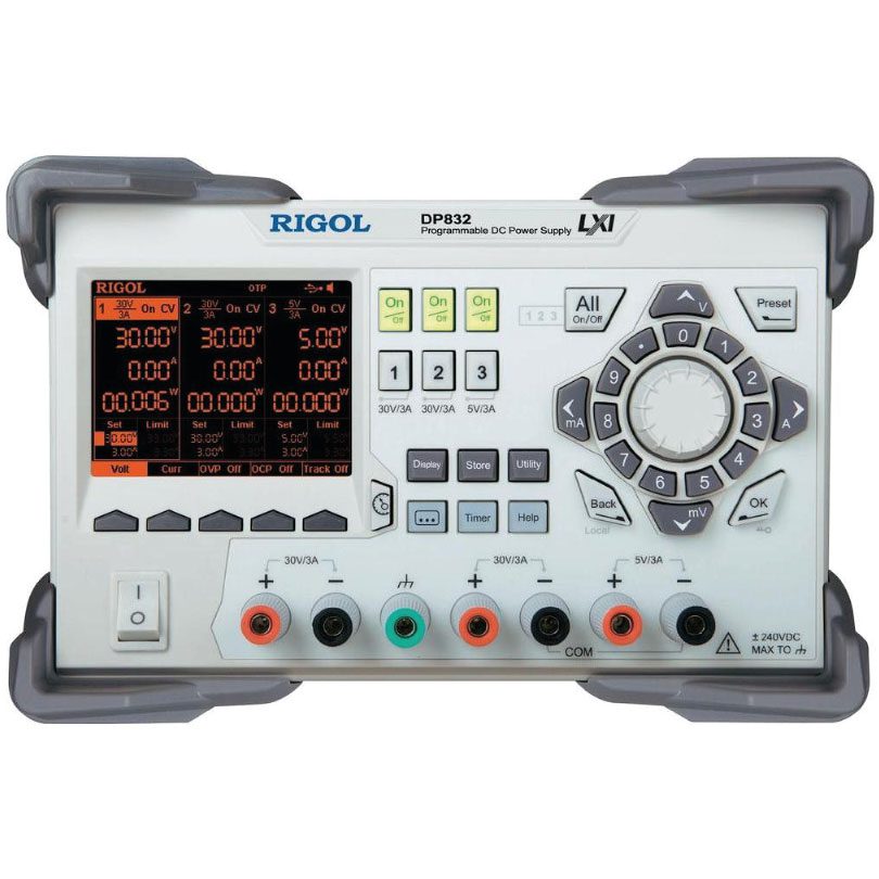 DP832 - Программируемый источник питания 3-х канальный 30В 3А / 30В 3А / 5В 3А 195Вт