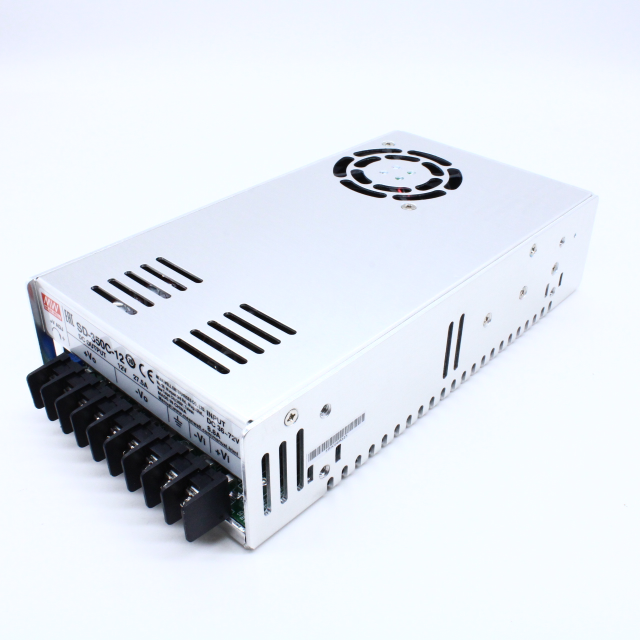 SD-350C-12 - DC-DC, 350Вт, Uвх=36…72В, Uвых=12В/27.5А, изоляция 1500В AC, рег.вых 11…16В, в кожухе 215х115х50мм, -20°С…+60°С