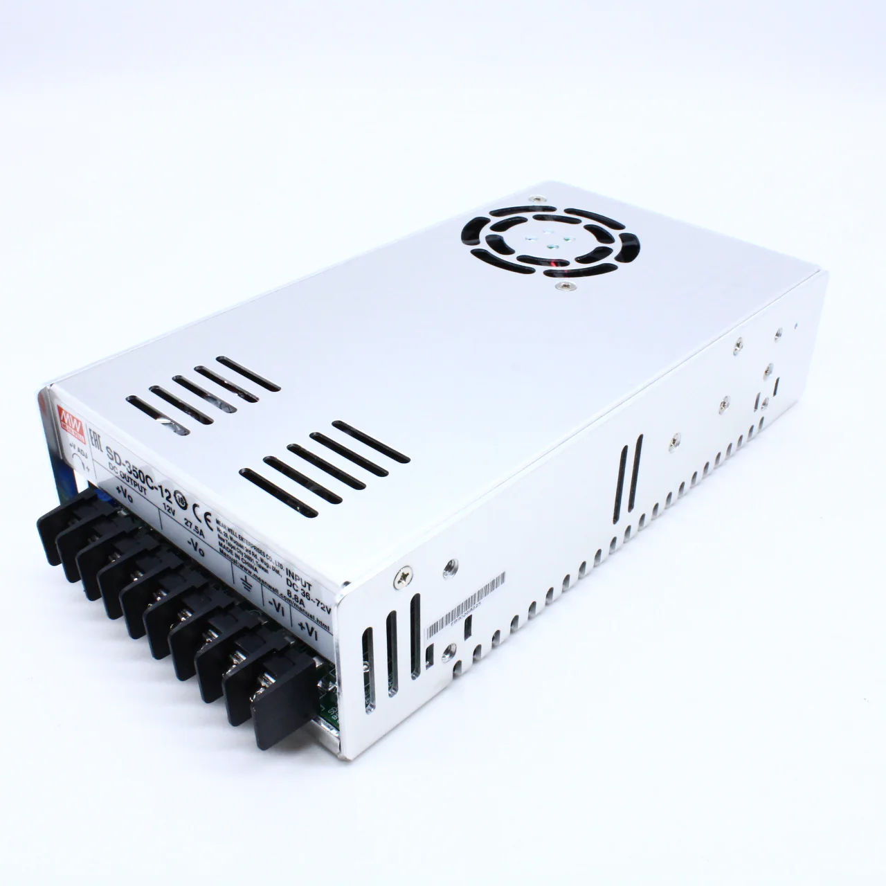 SD-350C-12 - DC-DC, 350Вт, Uвх=36…72В, Uвых=12В/27.5А, изоляция 1500В AC, рег.вых 11…16В, в кожухе 215х115х50мм, -20°С…+60°С