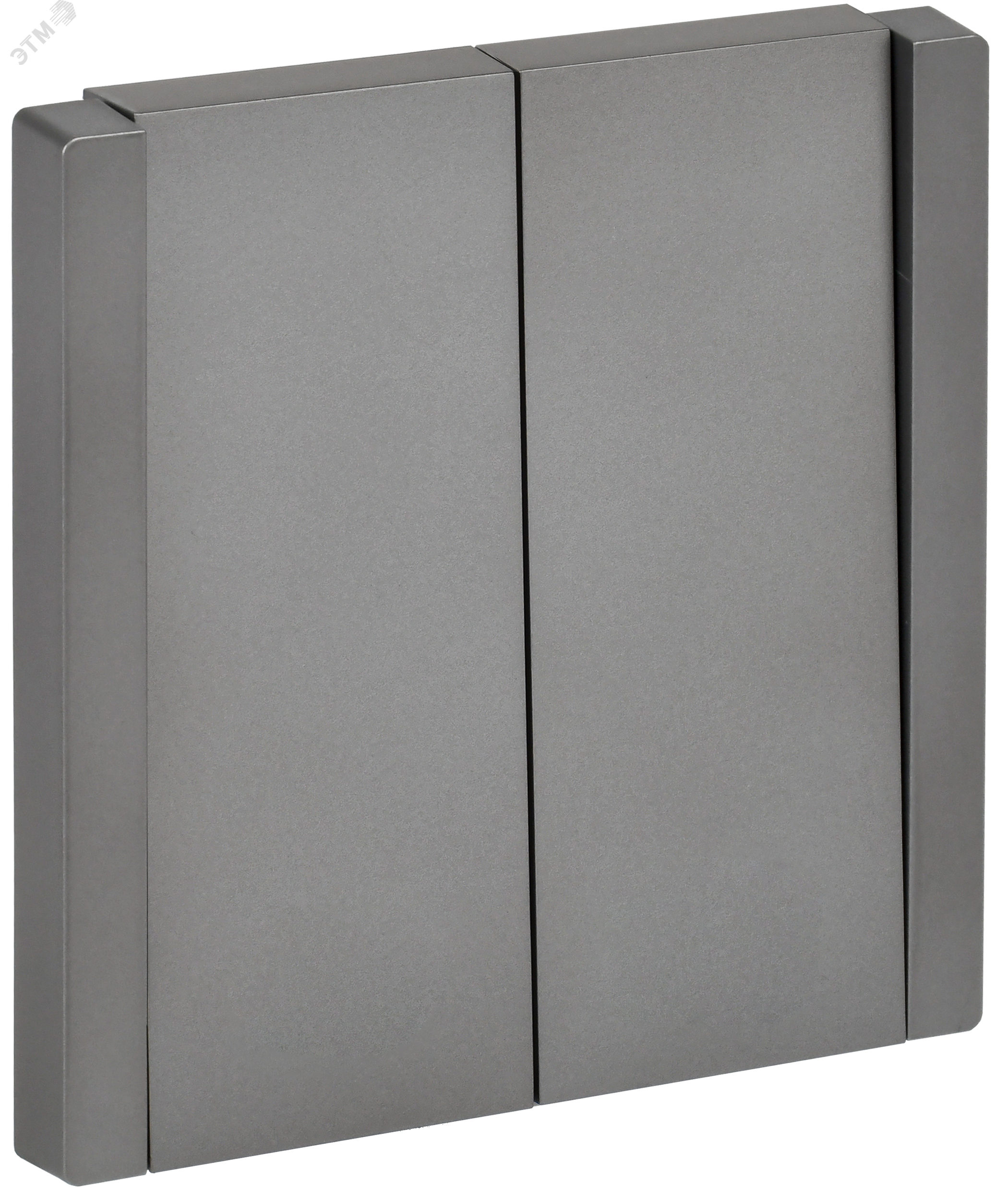 FORTE&PIANO Выключатель 2-клавишный 10А FP505 сталь IEK FP-V20-0-10-1-K46