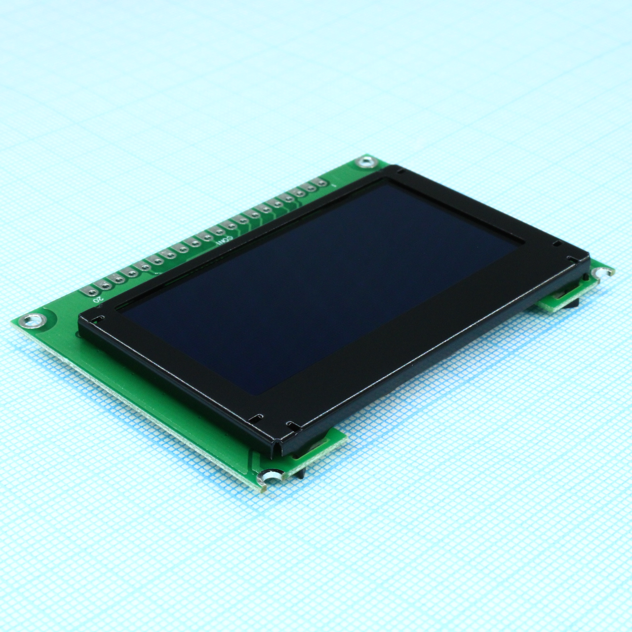 WEO012864JLPP3N00000 - OLED 2.42" графический, 128х64, COG на плате, желтый,  интерф. 6800, 8080, SPI,  контроллер SSD1309ZC, VDD 3В, -40 ... +80 С