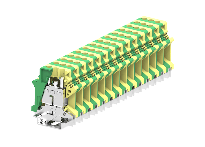 Заземляющая клемма 316903 - Заземляющая клемма, UK16, тип фиксации провода: винтовой, номинальное сечение: 16 мм кв., ширина: 12 мм, цвет: желто-зеленый, тип монтажа: DIN 35