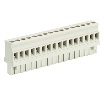 Розетка Wiecon 8113 B / 16 VR OB - Розеточный разъем, прямой, на кабель, шаг 5,00 мм, 16 полюсов, номинальное сечение: 2,5 мм кв., винтовая фиксация провода, 400V, 12А, без маркировки, цвет: серый, серия 8113 B VR