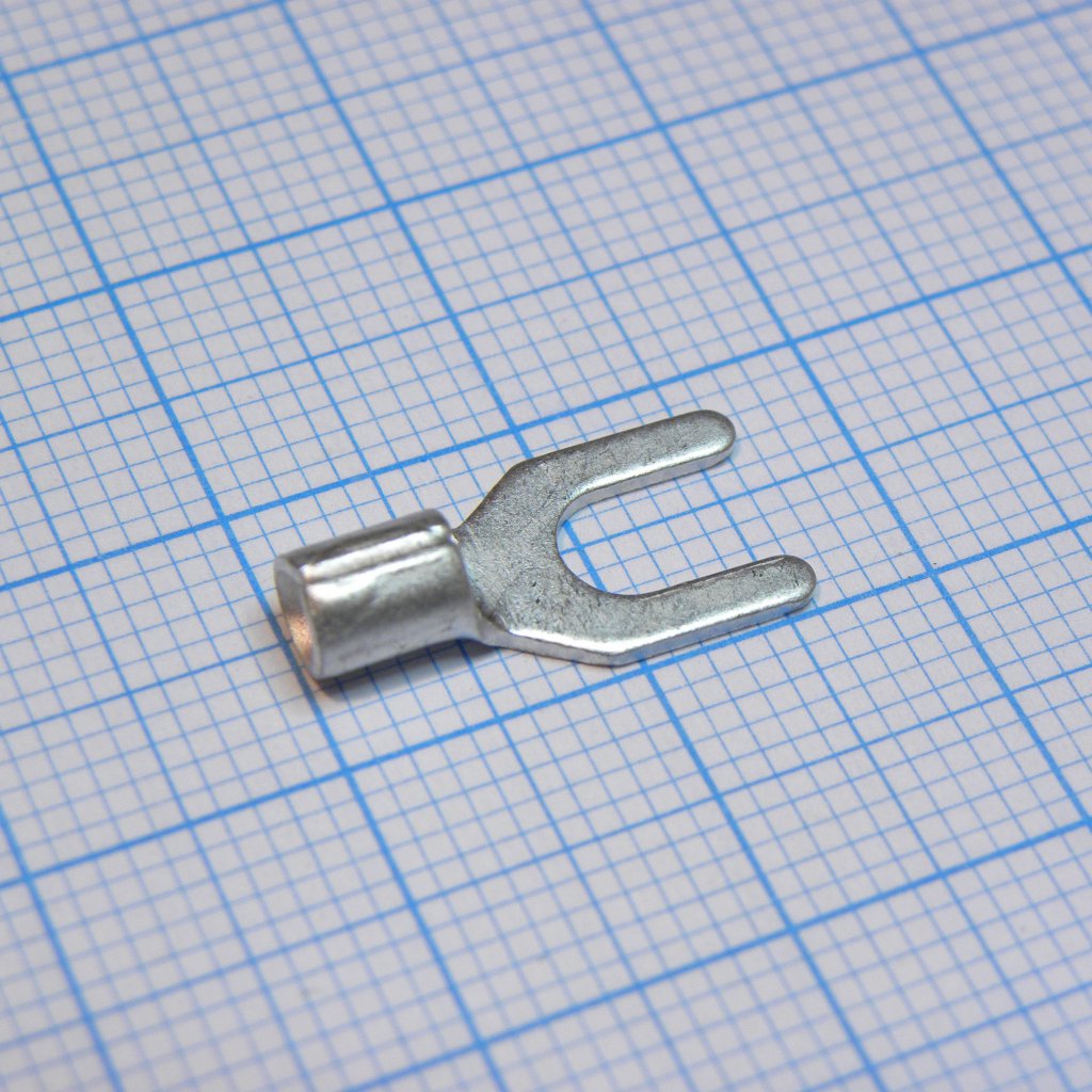 GSNB 2-4L - наконечник кабельный вилочный без изоляции d=4.3мм, сеч. пров.1.5-2.5мм2