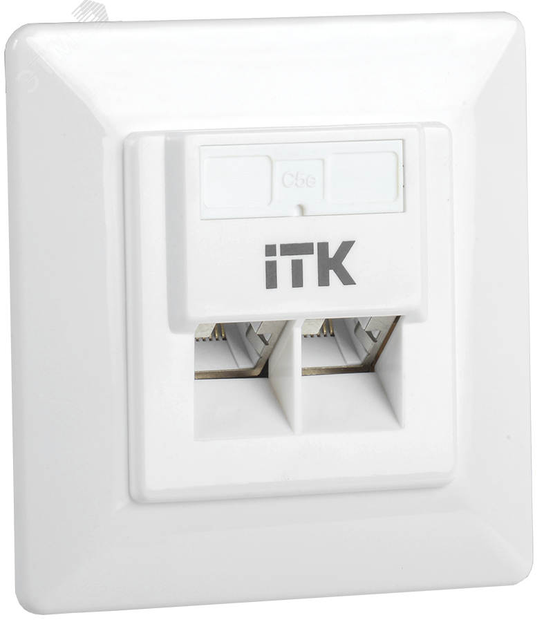 Розетка информационная внутренняя RJ45 кат. 5Е FTP 2 порта CS2-1C5EF-2-1