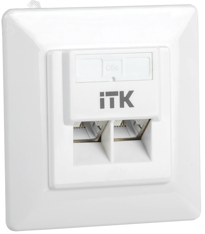 Розетка информационная внутренняя RJ45 кат. 5Е FTP 2 порта CS2-1C5EF-2-1