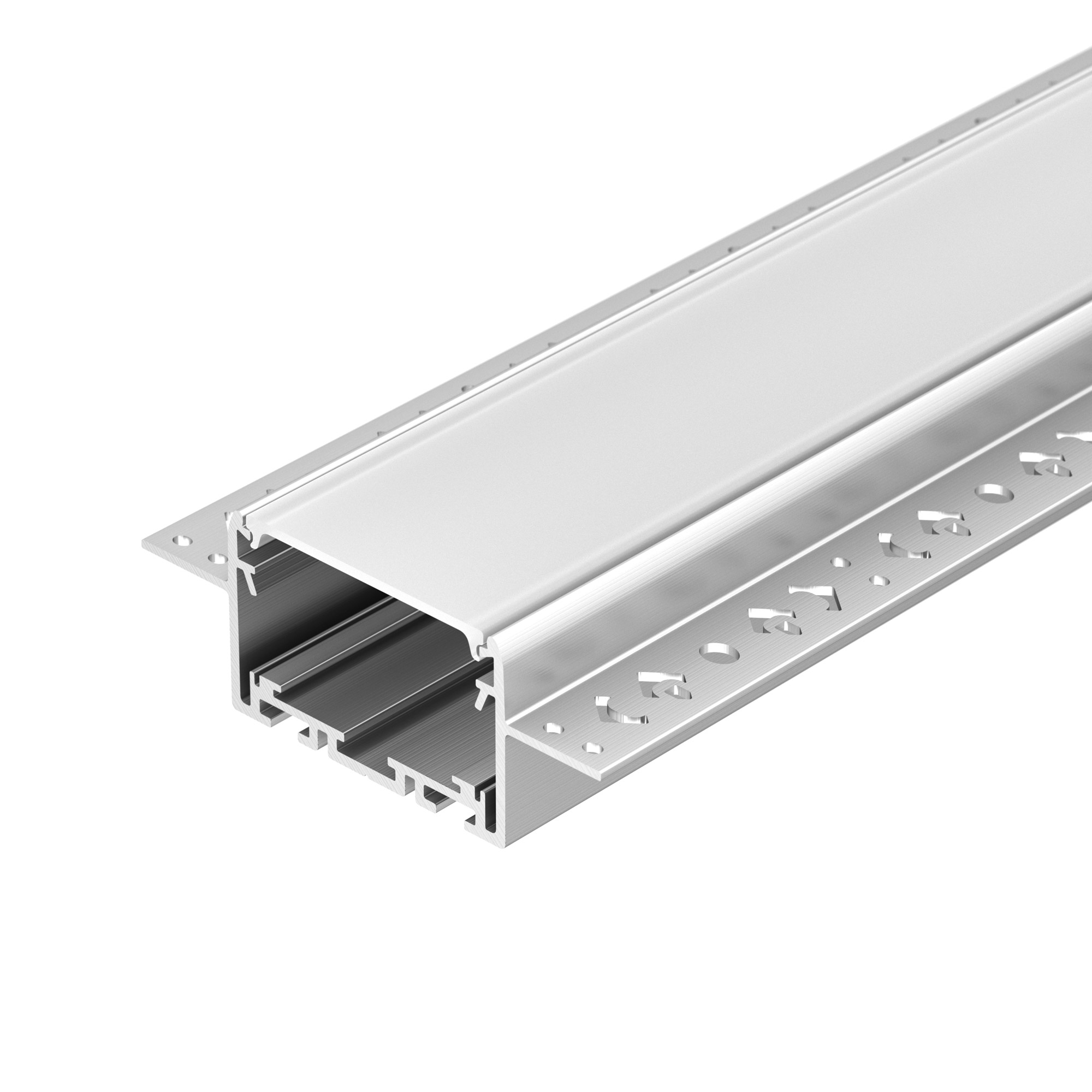 Профиль SL-LINIA55-FANTOM-2500 ANOD 035650 - Алюминиевый профиль для встраивания в гипсокартон толщиной 12 мм. Для использования с гибким экраном SL-SEAMLESS (поставляется в рулонах). Габаритные размеры (LхWхH): 2500x93x35 мм, паз для установки 55 мм. Шир