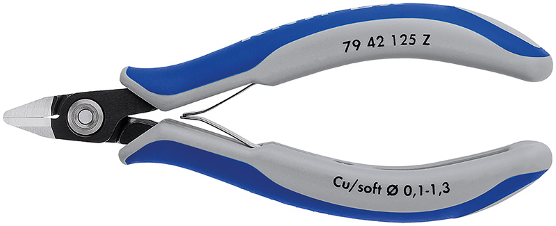 Бокорезы прецизионные, острая головка, для мягких материалов, 125 мм, 2-комп ручки KN-7942125Z