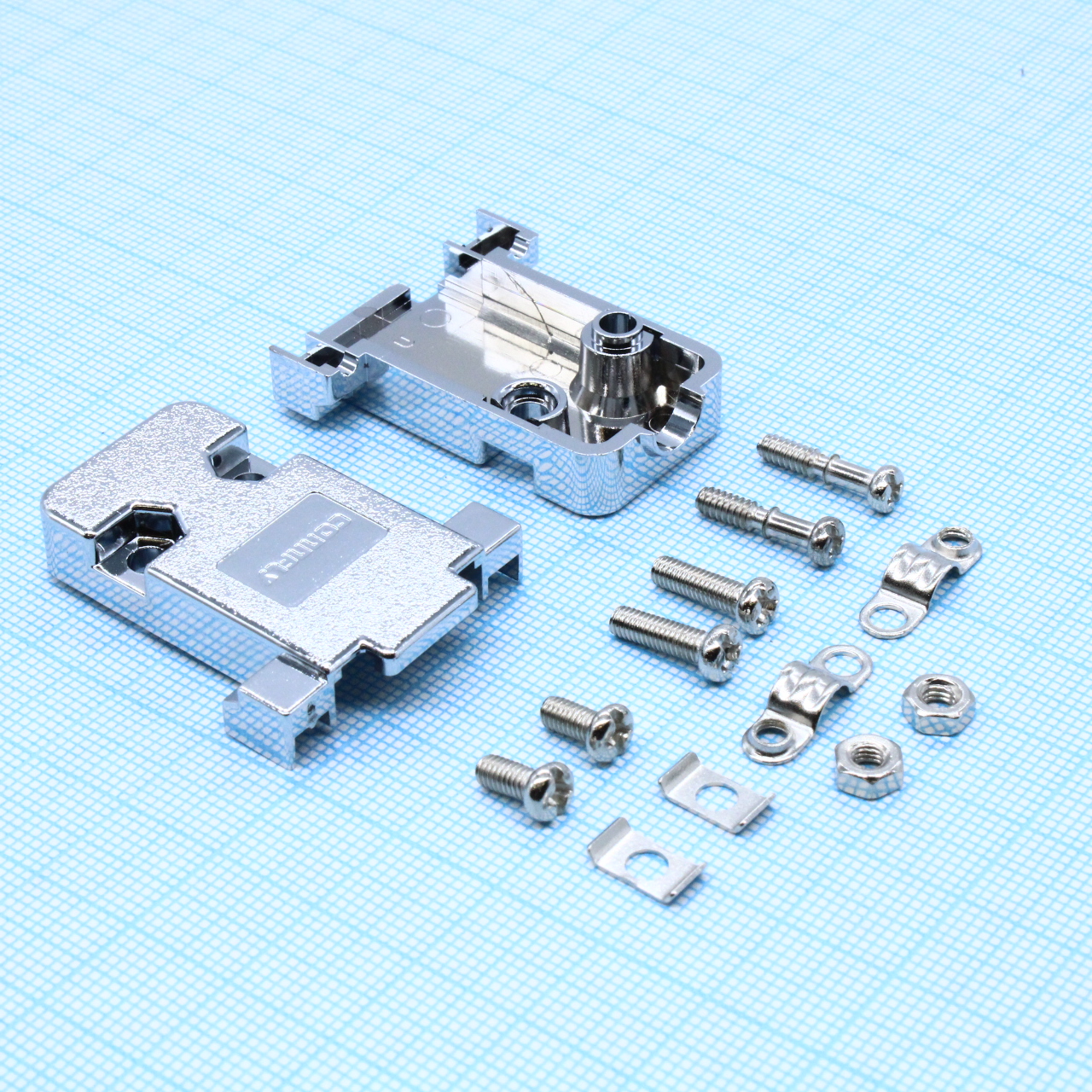 DS1046-09C1S1 - Кожух для разъема D-Sub 9pin, металлизированный