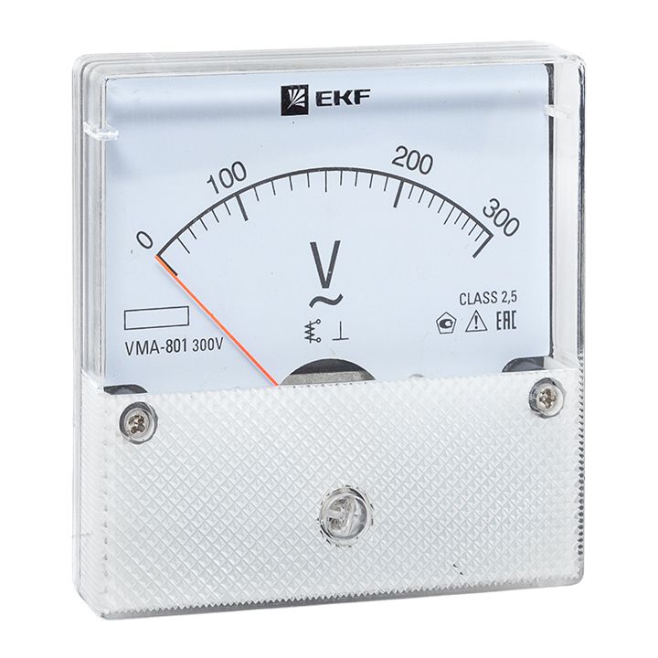 Вольтметр VMA-801 аналоговый на панель (80х80) круглый вырез 300В прямое подкл. PROxima vma-801-300