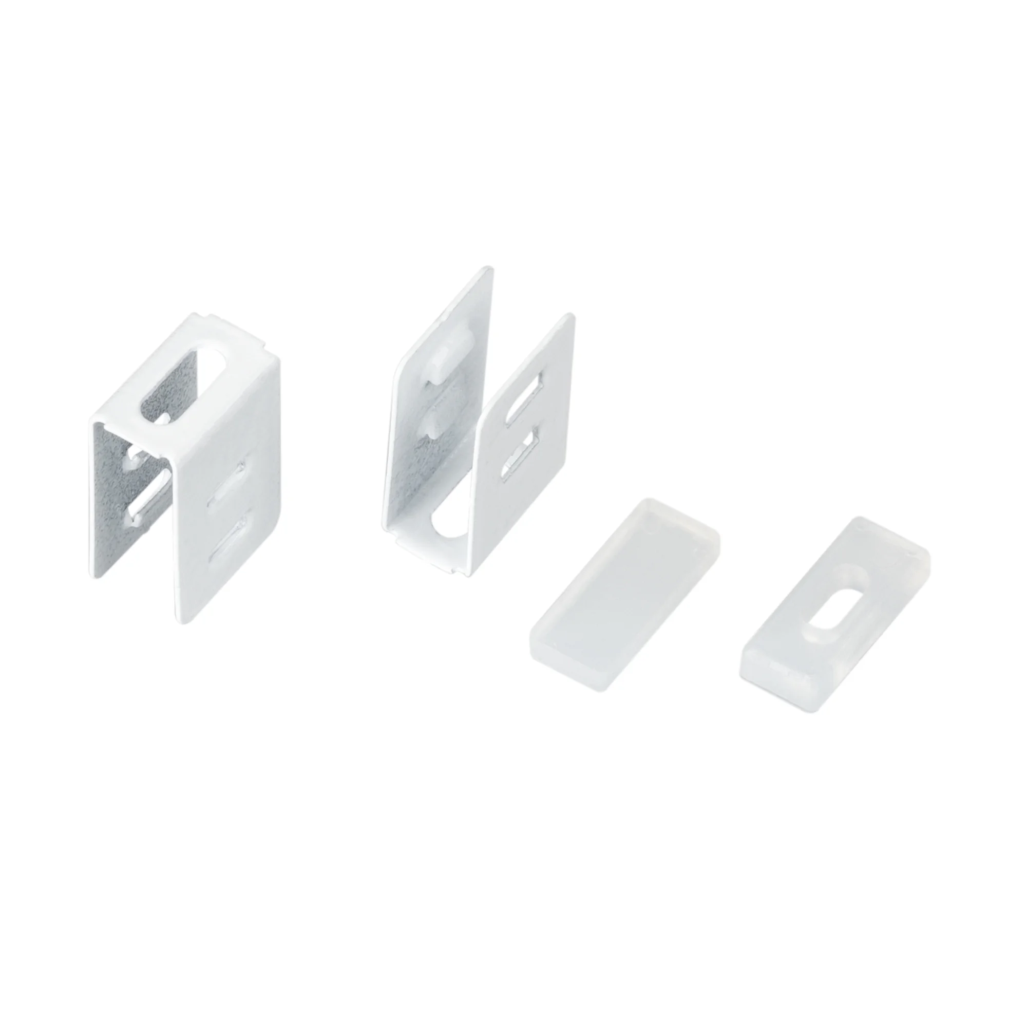 Заглушка MOONLIGHT-CAP-04x10mm-M-SET 040995 - Комплект металлических заглушек с силиконовыми вставками для гибкого неона MOONLIGHT, сечение 10х4мм. В комплекте заглушка с выводом под кабель питания, глухая заглушка и две металлические клипсы. Использовать