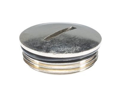 Заглушка 05.507.4021.0 - Заглушка для корпуса разъема REVOS, резьба M20x1,5, с уплотнительным кольцом, латунь, тип покрытия: никель