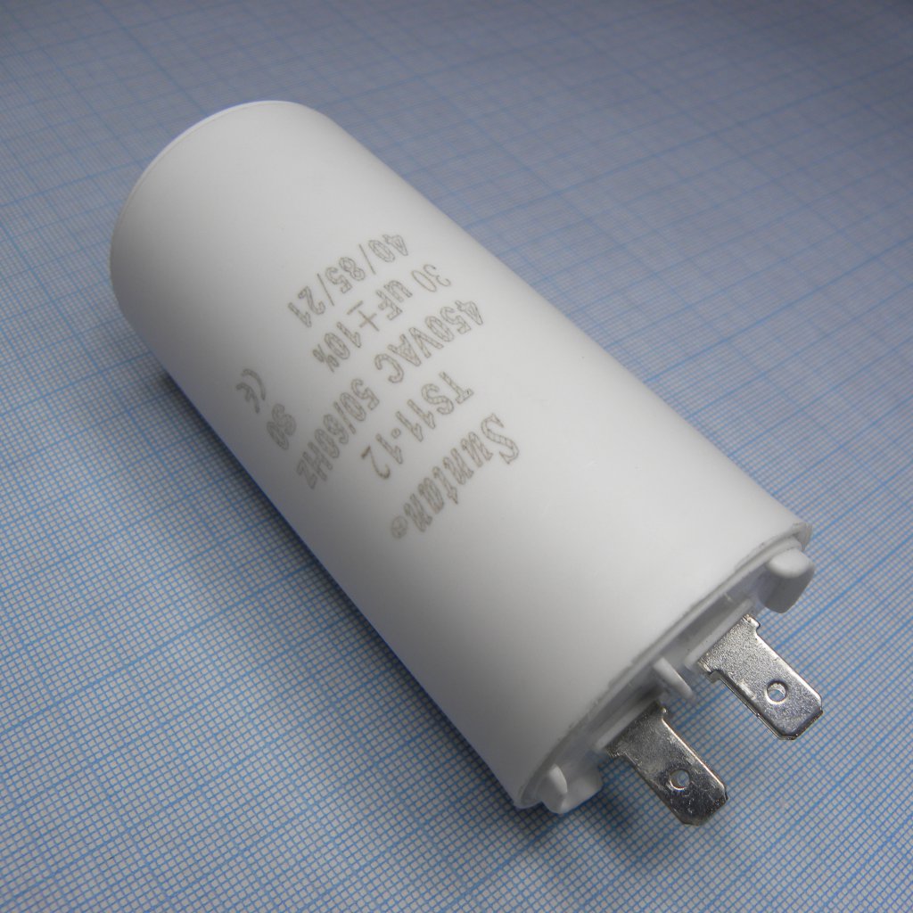 TS1112Q0306JSB000R - Конденсатор металлизированный полипропиленовый 30мкФ 450VAC ±5% (45 X 93мм) 85°C