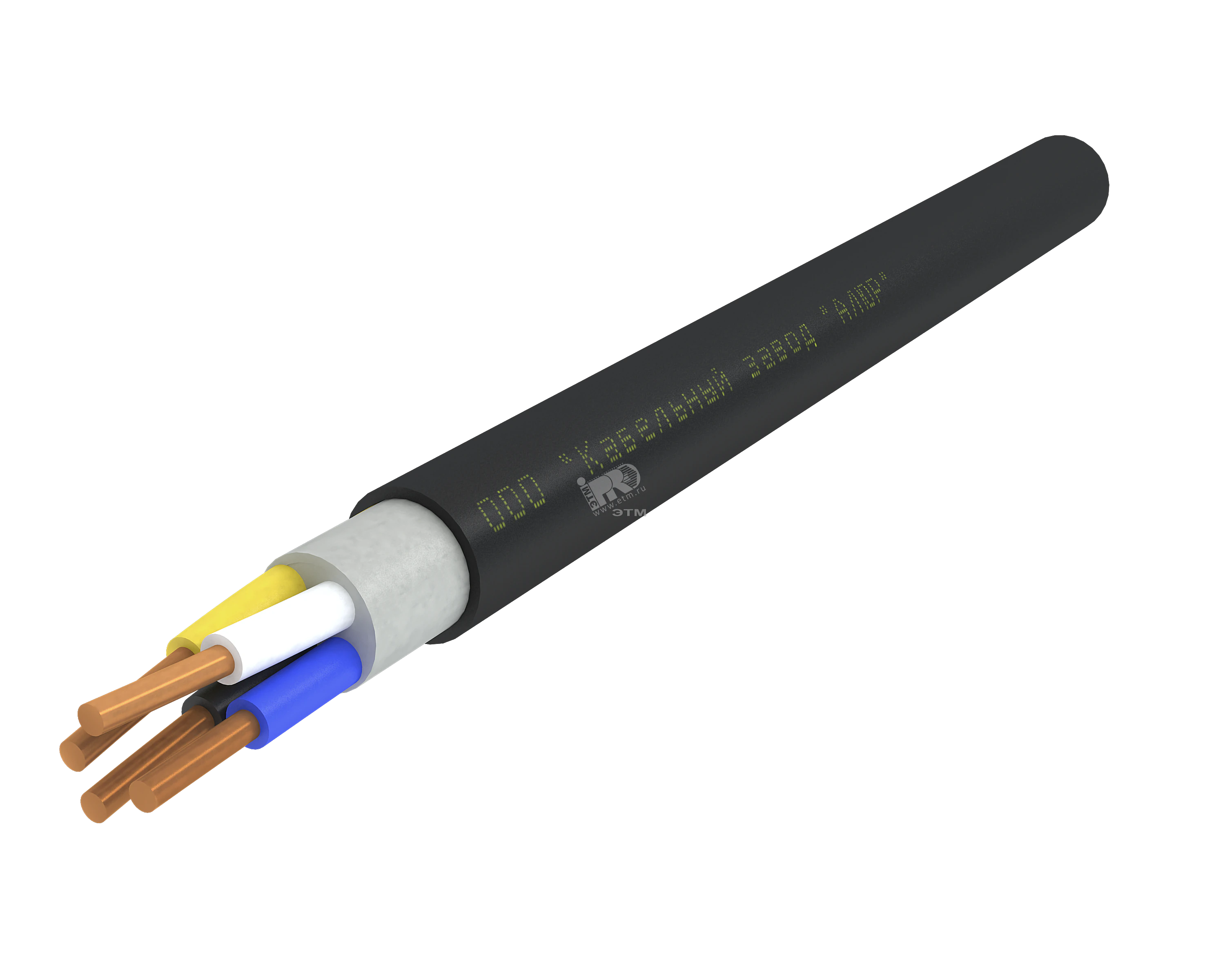 Кабель силовой ВВГнг(А)-LSLTx 4х2.5 (N)-0.660 однопроволочный (бухта) 00-00005997