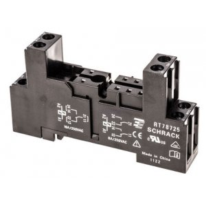 1860306-1 - Розетка реле, DIN-рейка, Винт, 8 вывод(-ов), 16 А, 240 В AC, XT Series