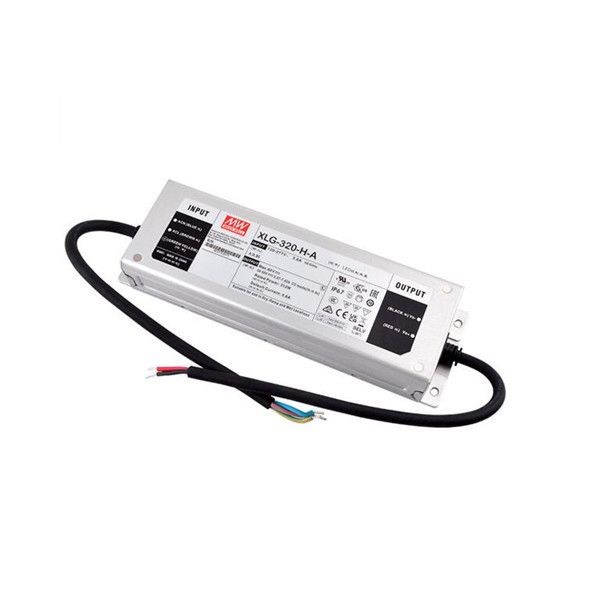 XLG-320-H-DA2 - AC-DC, 312Вт, стабилизатор тока, IP67, вход 100…305В AC, 47…63Гц, ККМ, выход 5600(5570…7420)мА/30…56В, изоляция 3750В AC, в кожухе 246х77х39.5мм, -40…+85°С (корпус), встр. потенциометр, DALI-2