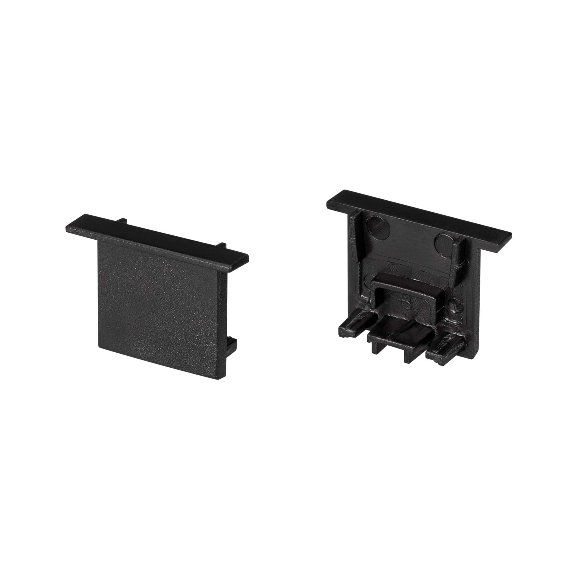 Заглушка SL-COMFORT-1716-F BLACK глухая 031774 - Пара заглушек чёрного цвета (без отверстия) для профиля SL-COMFORT-1716-F BLACK. В комплекте 2 заглушки. Цена за комплект.