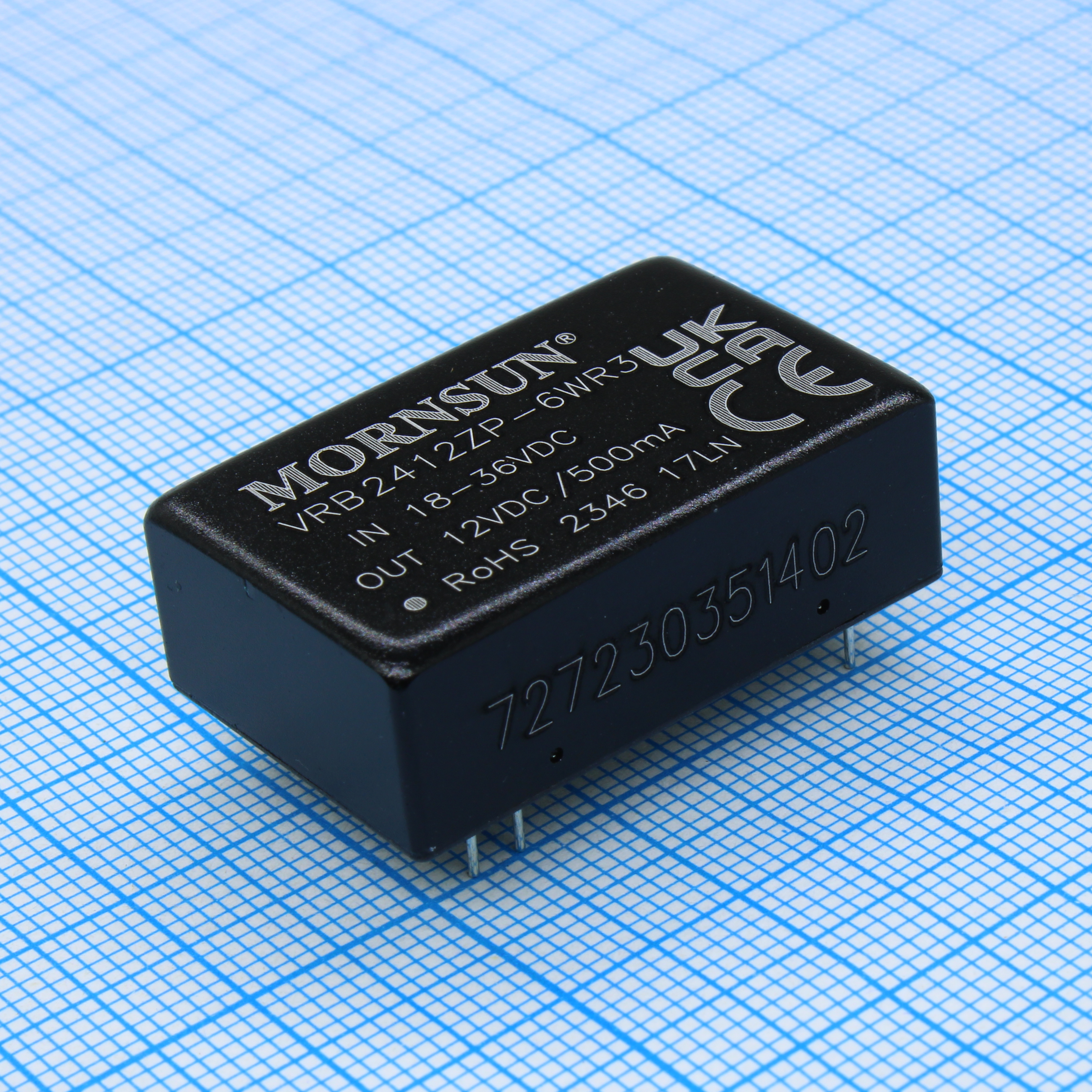 VRB2412ZP-6WR3 - Преобразователь DC/DC мощность, Вт: 6 вход 24(18-36)В выход 12В изоляция: 1500В, 32.0*20.0*10.8мм