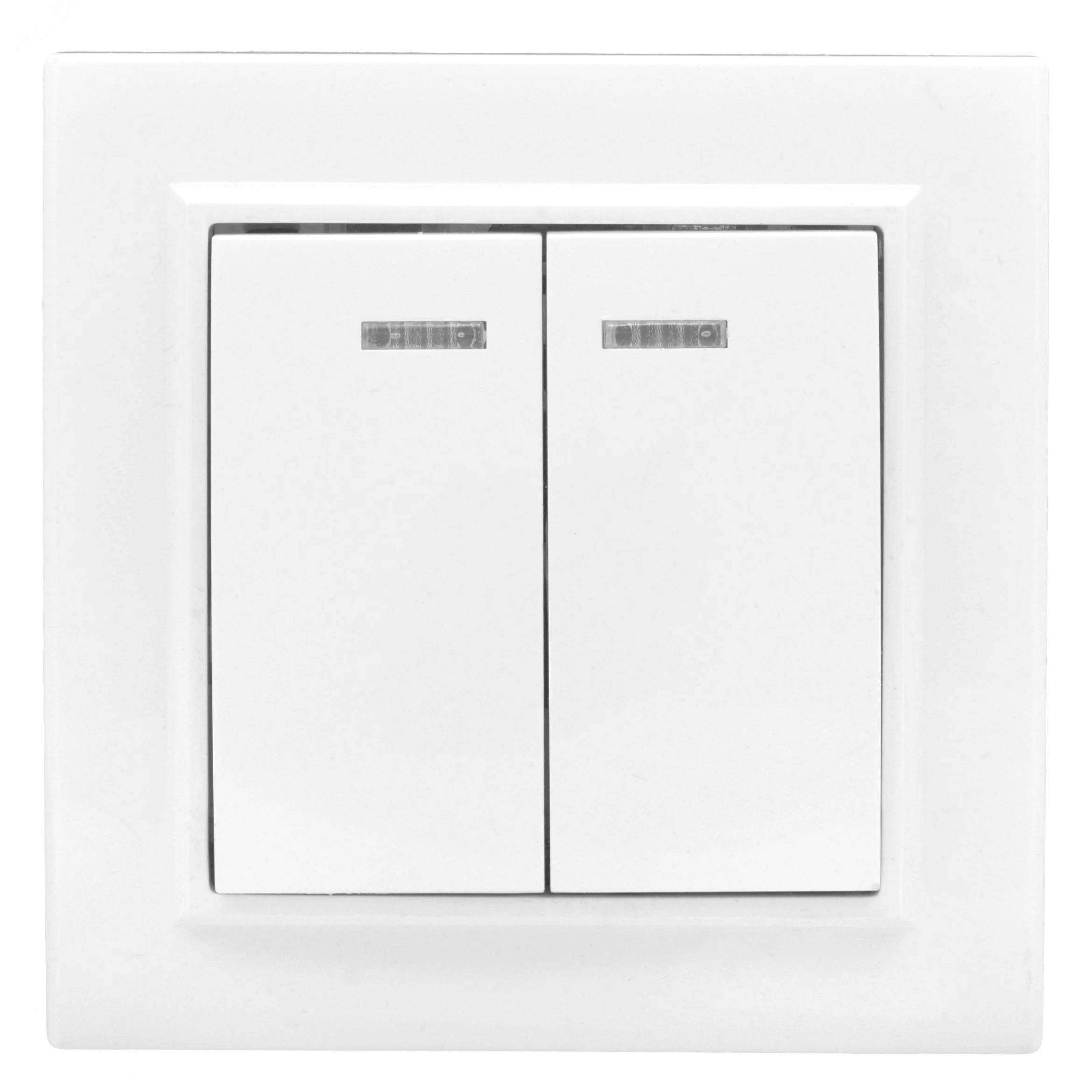 Выключатель 2-кл. СП Минск 10А IP20 с индикатором бел. Basic ERV10-123-10