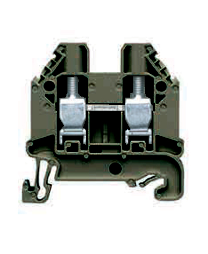 Клемма WT 6 SW - Проходная клемма, тип фиксации провода: винтовой, номинальное сечение: 6 мм кв., 41A, 800V, ширина: 8 мм, цвет: черный, тип монтажа: DIN 35