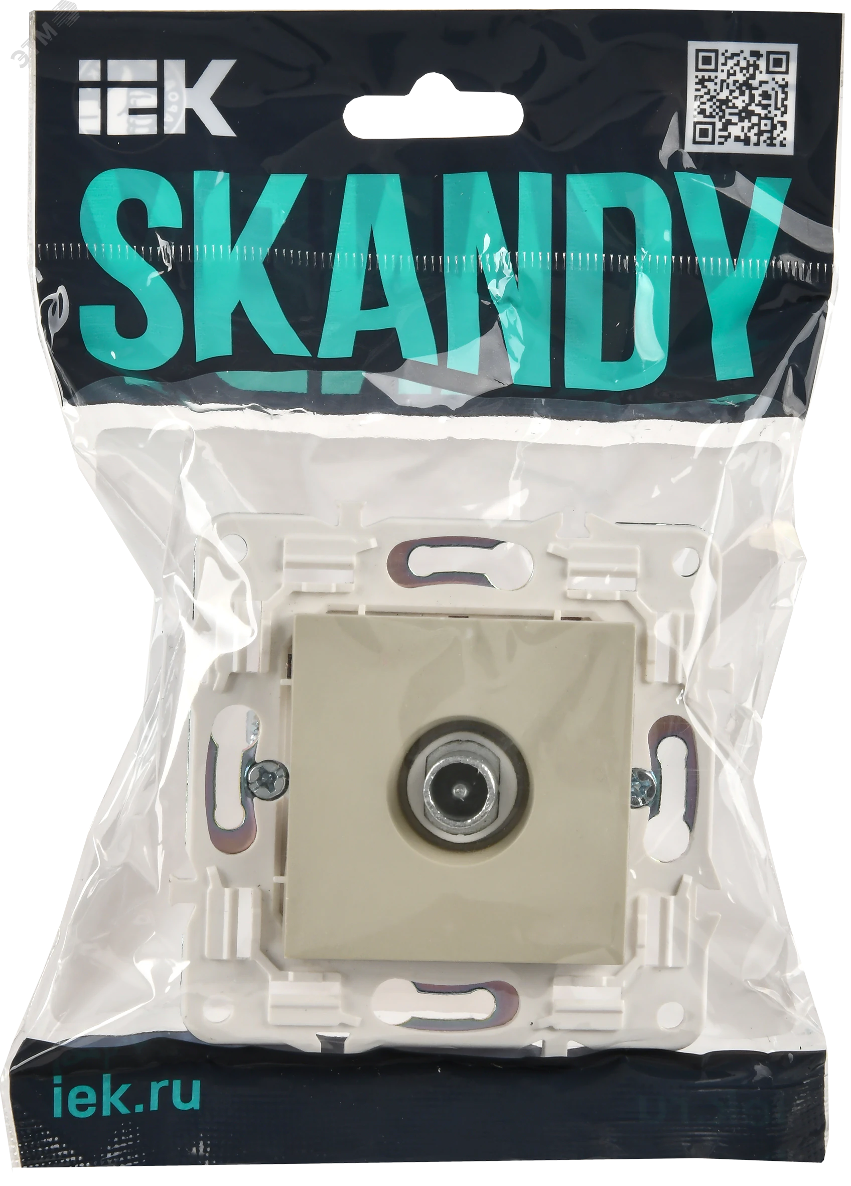SKANDY Розетка TV проходная SK-A17B бежевый IEK SK-A10-P-K10
