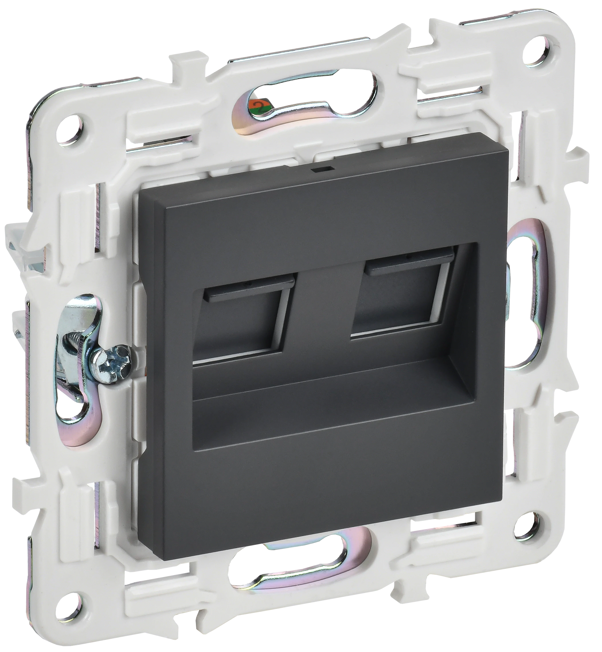 SKANDY Розетка компьютерная двойная RJ45 кат.5E SK-K03T титан IEK