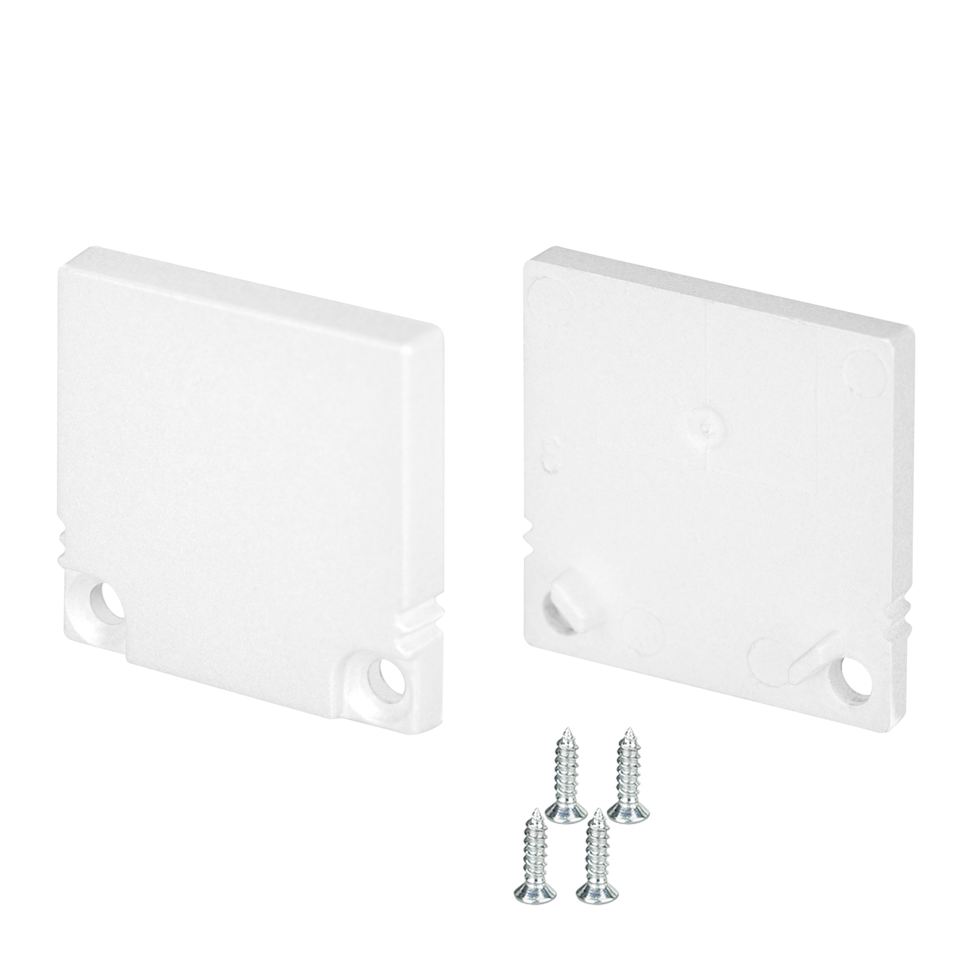 Заглушка SL-SLIM20-H20 WHITE глухая 047636 - Пара заглушек белого цвета (без отверстия) для профиля SL-SLIM20-H20. В комплекте 2 заглушки, 4 шурупа. Цена за комплект.