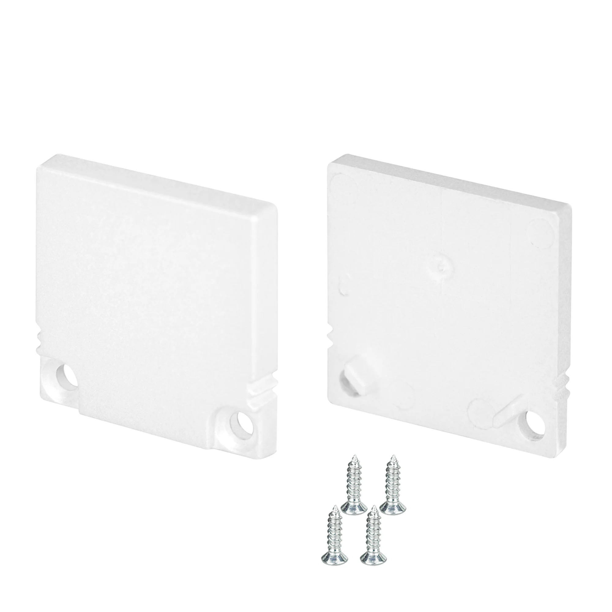 Заглушка SL-SLIM20-H20 WHITE глухая 047636 - Пара заглушек белого цвета (без отверстия) для профиля SL-SLIM20-H20. В комплекте 2 заглушки, 4 шурупа. Цена за комплект.