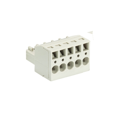 Розетка Wiecon 8513 BFK/ 5 TOP OB - Розеточный разъем, прямой, на кабель, шаг 3,5 мм, 5 полюсов, номинальное сечение: 1,5 мм кв., пружинная фиксация провода, 250V, 8А, без маркировки, цвет: серый, серия 8513 BFK