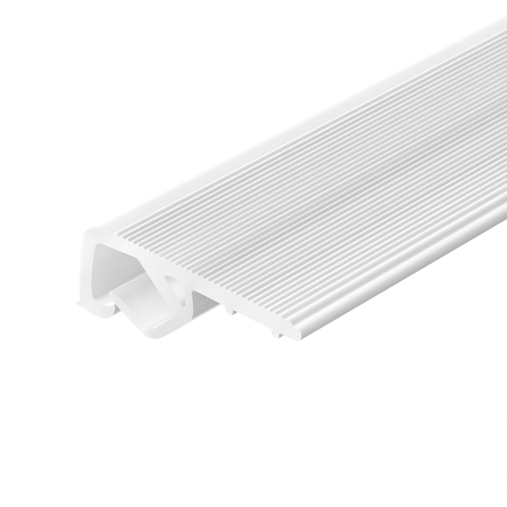 Профиль STRETCH-CEIL-TEXTILE-2600 039517 - Потолочный ПВХ-профиль "Прищепка" для монтажа тканевых натяжных потолков. Габаритные размеры (LхWхH): 2600x25x9мм. Цена за 1 шт. 2.6 м.