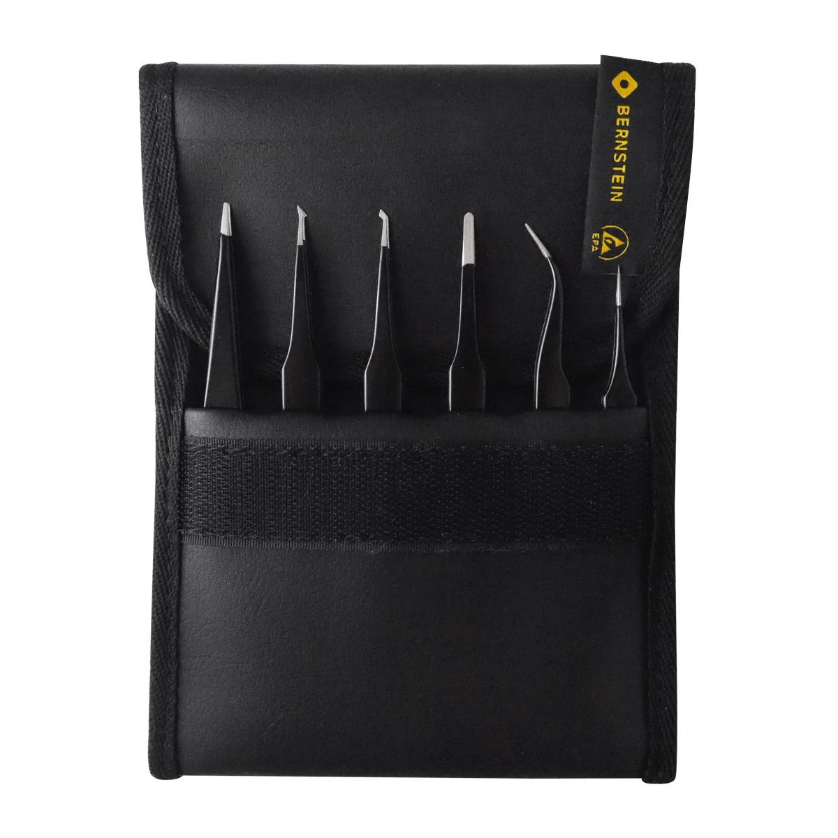 5-060 - Набор антистатических пинцетов. В набор входят пинцеты прямой и изогнутой формы, с округлыми и заостренными губками