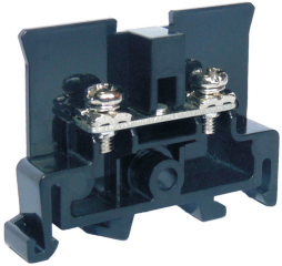 Барьерная клемма UTD-10 - Барьерная клемма, тип фиксации провода: винтовой, номинальное сечение: 1,25 мм кв., 15A, 660V, ширина: 7,3 мм, цвет: черный, тип монтажа: DIN 35