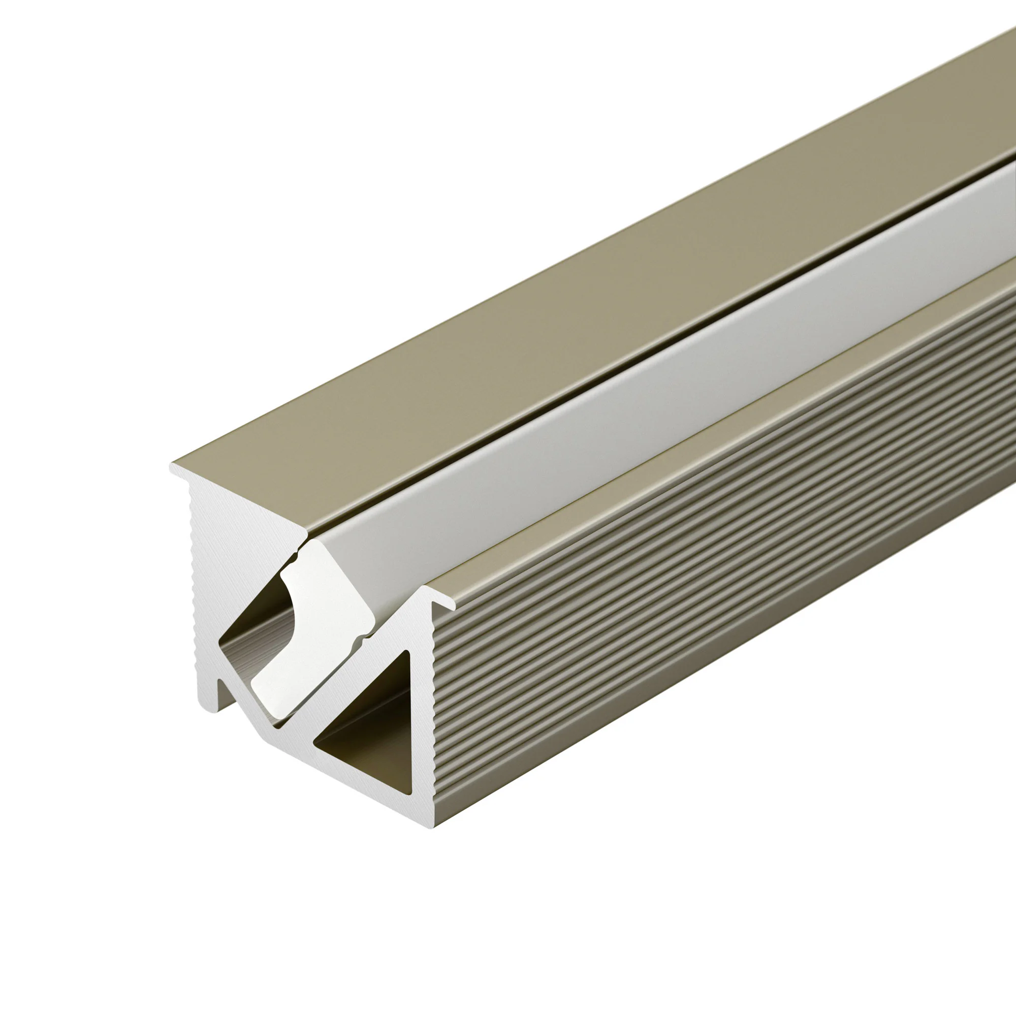 Профиль SL-BEVEL-H10-F14-2000 ANOD OLIVE GREY 038200 - Алюминиевый анодированный профиль для светодиодных лент и линеек с боковым свечением. Цвет - серо-оливковый. Габаритные размеры (LхWхH): 2000x14x10 мм, паз для установки 11,6 мм. Ширина площадки для л