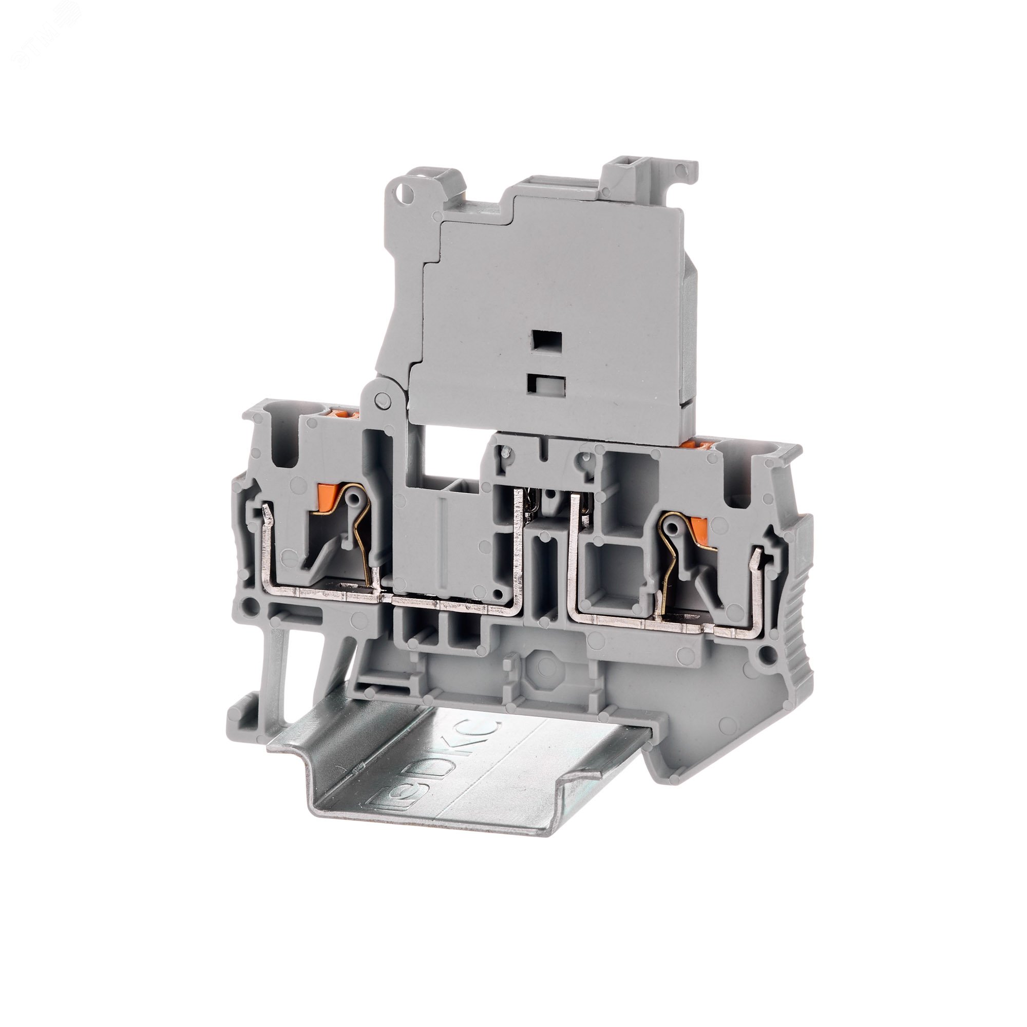 Клемма для предохранителя, зажим push-in, 2 точки подключения, 4 кв.мм, серая VPR-4-HESI