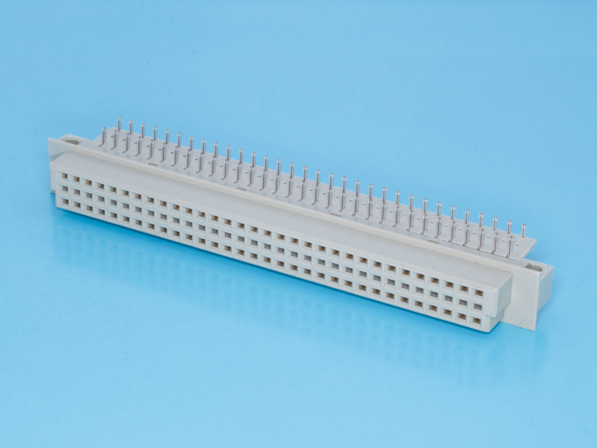 612R-64F-E - Разъем DIN 41612 64 контакта, гнездо, прямой угол, 3ряда