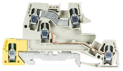 Клемма этажн. WKI 4 D-D-SL - Мультифунциональная клемма, тип фиксации провода: винтовой, номинальное сечение: 4 мм кв., 26A, 400V, ширина: 6 мм, цвет: серый, тип монтажа: DIN 35