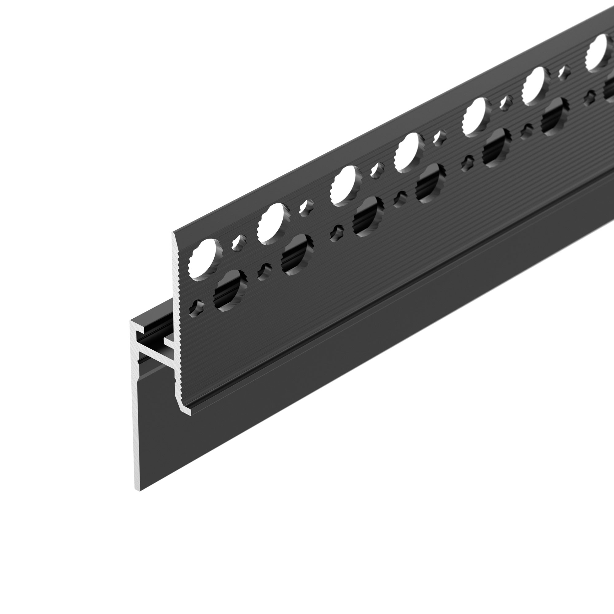 Профиль PLINTUS-FANTOM-H20-2000 BLACK 043618 - Алюминиевый профиль для светодиодных лент и линеек. Цвет - черный RAL9005 (порошковая окраска). Габаритные размеры (LхWхH): 2000x13.1x51,6 мм. Ширина площадки для ленты 8 мм. Аксессуары приобретаются отдельно