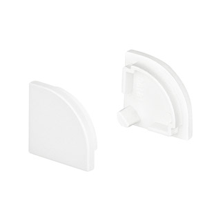 Заглушка SL-KANT-H16 ROUND WHITE глухая 037547 - Пара заглушек белого цвета (без отверстия) для профиля SL-KANT-H16 под круглый экран. В комплекте 2 заглушки. Цена за комплект.