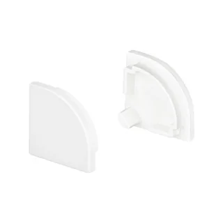 Заглушка SL-KANT-H16 ROUND WHITE глухая 037547 - Пара заглушек белого цвета (без отверстия) для профиля SL-KANT-H16 под круглый экран. В комплекте 2 заглушки. Цена за комплект.