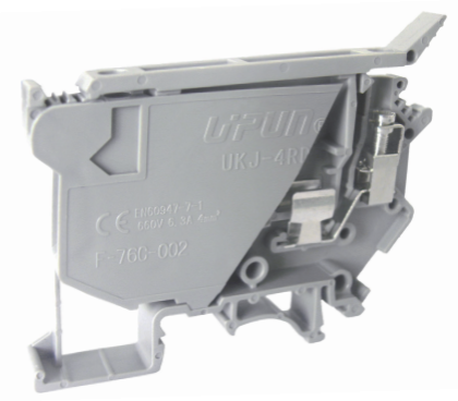Предохранительная клемма UKJ-4RDX250EE - Предохранительная клемма, 5X20, с LED 250V, серия EE, тип фиксации провода: винтовой, номинальное сечение: 4 мм кв., до 6,3A, 800V, ширина: 8,2 мм, цвет: серый, стандарт GB/T14048.1, тип монтажа: DIN 35