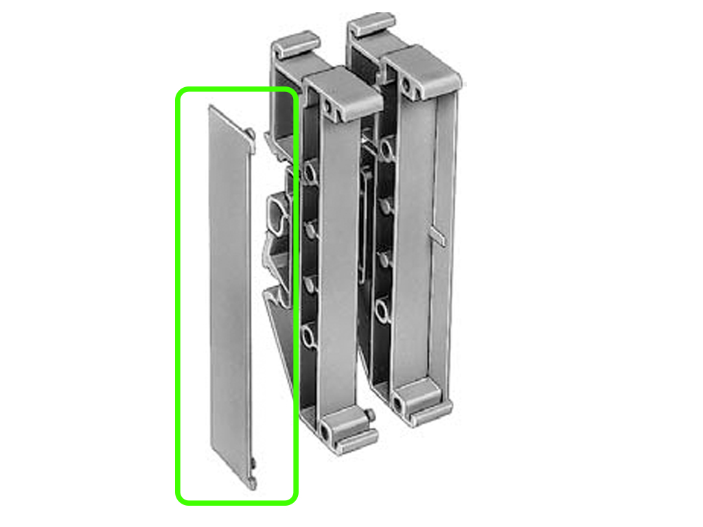Корпус WEB 1002: 07.310.9653.0 - Концевая крышка корпуса для РЭА, ширина: 1 мм , пластик, цвет: серый, серия wiebox WEB 1002