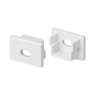 Заглушка ARH-DECORE-S12-LINE-EDGE с отверстием 023896 - Заглушка с отверстием для профиля ARH-DECORE-S12-LINE-EDGE. Пластик, цвет - белый. Цена за шт.