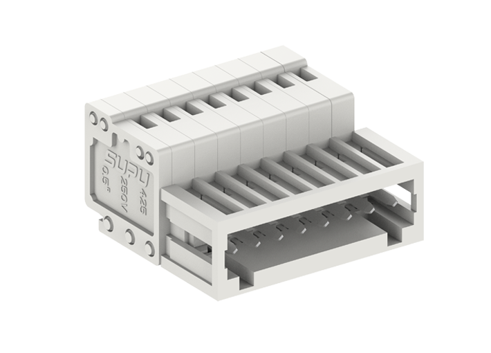 Розеточный разъем на кабель 425416 - Розеточный разъем, прямой, на кабель, шаг: 2.5 мм, 16 полюсов, фиксация провода пружинная, исполнение: стандартное, 160V, 4A, цвет: серый