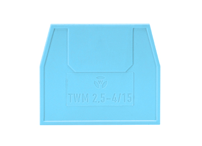 Пластина разд. TWM 2,5-4/15 BLAU - Разделительная пластина, для клемм WKM 2,5… / WKM 4..., цвет: синий