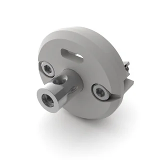Заглушка ROUND-D30-DUAL с втулкой и отверстием 029216 - Заглушка для профиля ROUND-D30-DUAL с втулкой для крепления (на трос или пруток) и отверстием для кабеля. В пакете 1 штука, цена за пакет.  Не для подключения электричества.