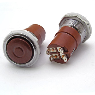 К4-2 Ф20 КРАСНЫЙ (АНАЛОГ) - Кнопочный переключатель К4-2, диаметр 20, красный (аналог)