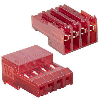 ТР-003-4 - Разъем 4-х контактный шаг 2.54мм, розетка на кабель