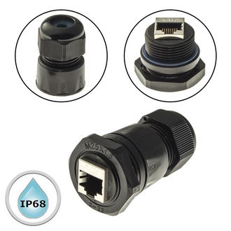 RJ45M25Z1-6B - Разъем герметичный SZC RJ45M25Z1-6B, 10BASE-T,100 BASE-T, 1000 BASE-T