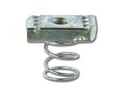 Гайка для подвешивания профиля (с удлиненной пружиной) М6х40 нержавеющая сталь AISI 316L CM160600INOX316L