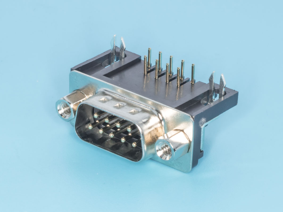 DRB-9MB - Разъем  9 контактов, вилка на плату, прямой угол  9.4мм